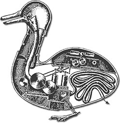 Mechanische Ente, Jaques de Vaucanson, 1738.